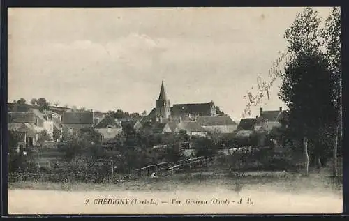 AK Chédigny, Vue Générale, Ouest