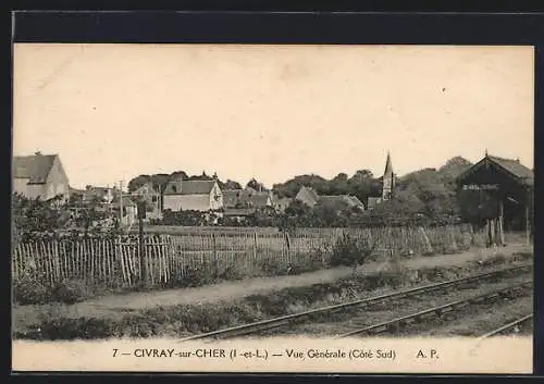 AK Civray-sur-Cher, Vue Générale (Côté Sud)