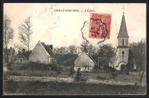 AK Civray-sur-Cher, L`église