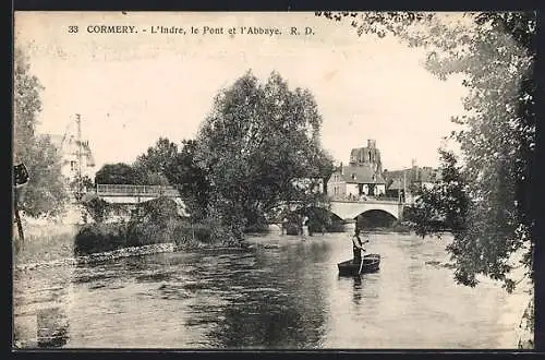 AK Cormery, L`Indre, le Pont et l`Abbaye