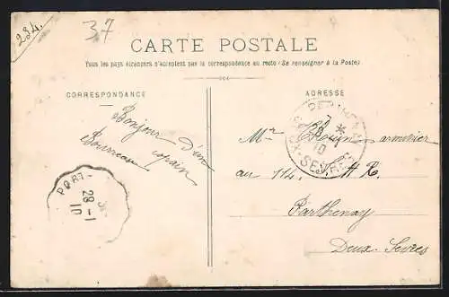 AK Descartes, Papeterie de La Haye-Descartes vue prise au dessous du Barrage
