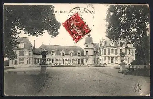 AK Baudry, Facade du château et cour arborée