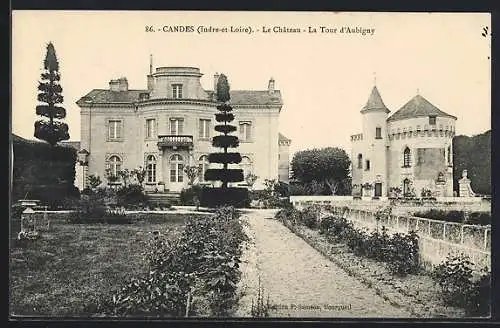 AK Candes, Le Château, La Tour d`Aubigny