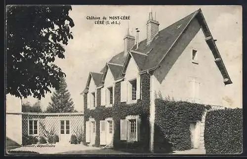 AK Céré, Château de Mont-Céré entouré de lierre