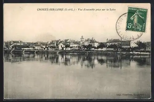 AK Chouzé-sur-Loire, Vue d`ensemble prise sur la Loire