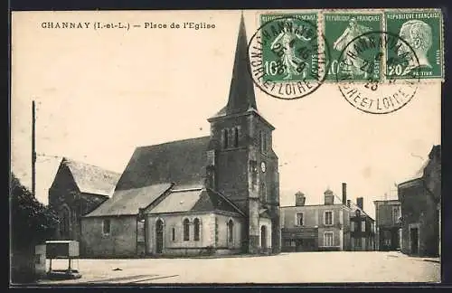 AK Channay, Place de l`Église