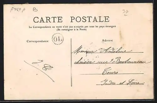 AK Charentilly, Les Ligneries et le jardin avec fontaine