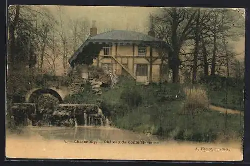 AK Charentilly, Château de Poillé St-Pierre et moulin pittoresque