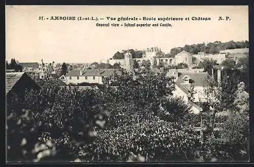 AK Amboise, Vue générale, École supérieure et Château