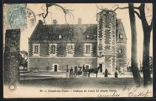 AK Plessis-lès-Tours, Château de Louis XI (Facade Ouest)