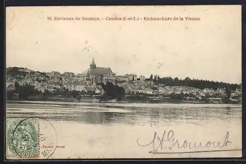 AK Candes, Embouchure de la Vienne et vue sur le village