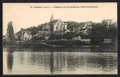 AK Candes, L`Église et la vue générale (Côté Nord-Ouest)