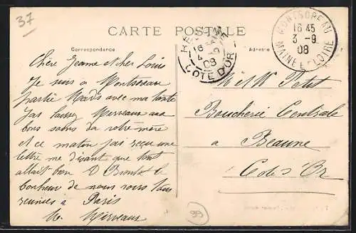 AK Candes, Église et la Vienne se jetant dans la Loire