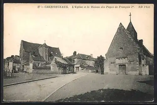 AK Chenonceaux, L`Église et la Maison des Pages de Francois Ier