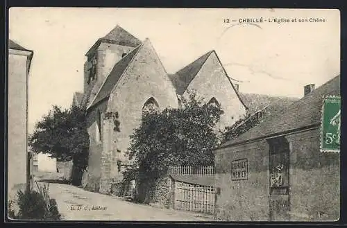 AK Cheillé, L`Église et son Chêne