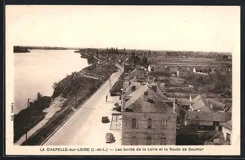 AK La Chapelle-sur-Loire, Les bords de la Loire et la Route de Saumur