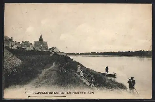 AK Chapelle-sur-Loire, Les bords de la Loire