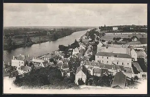 AK Chinon, Vue sur la Vienne depuis le château