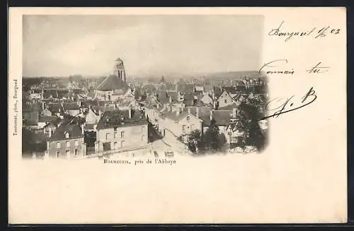 AK Bourgueil, vue panoramique prise de l`Abbaye