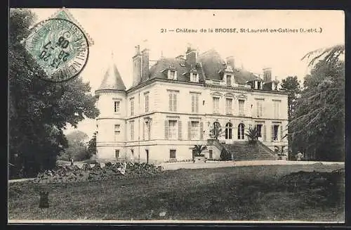 AK St-Laurent-en-Gatines, Château de la Brosse et ses jardins élégants