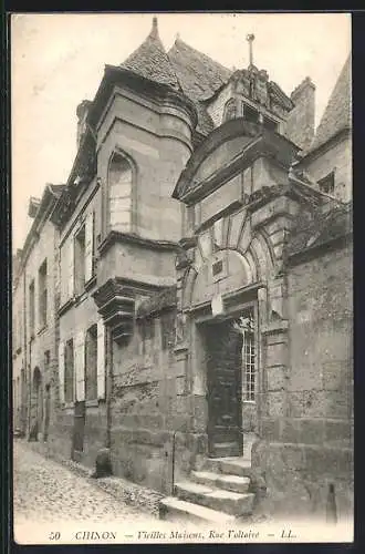 AK Chinon, Vieilles Maisons, Rue Voltaire