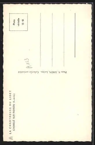 AK Chemillé-sur-Indrois, Entrée de la Chartreuse du Liget avec vue sur le bâtiment principal