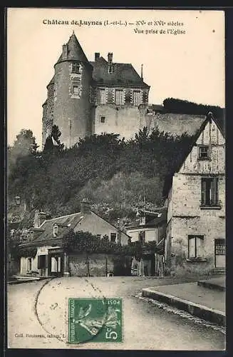 AK Luynes, Château de Luynes XVe et XVIe siècles, vue prise de l`église