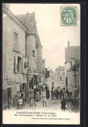 AK Chouzé-sur-Loire, Rue du Commerce, Maison du XVe siècle