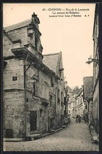 AK Chinon, Rue de la Lamproie, La maison de Rabelais