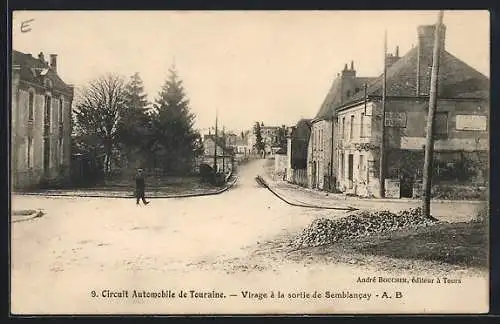 AK Semblancay, Virage à la sortie du village sur le Circuit Automobile de Touraine