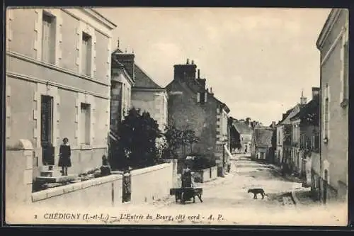 AK Chédigny, L`Entrée du Bourg, côté nord