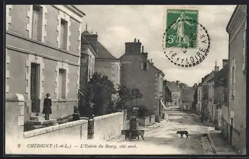 AK Chédigny, L`Entrée du Bourg, côté nord