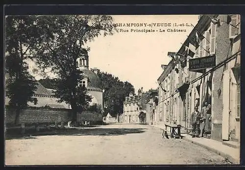 AK Champigny-sur-Veude, Rue Principale, Le Château