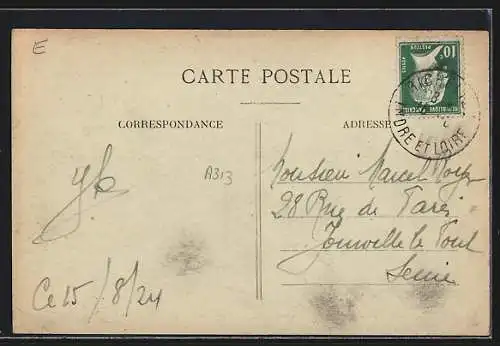 AK Champigny-sur-Veude, Rue Principale, Le Château