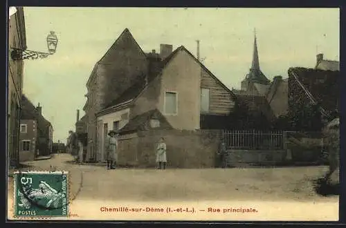 AK Chemillé-sur-Dême, Rue principale