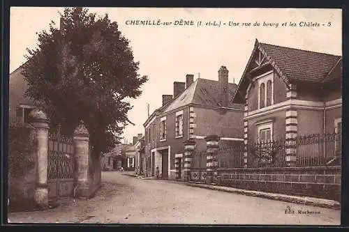 AK Chemillé-sur-Dême, Une rue du bourg et les Châlets