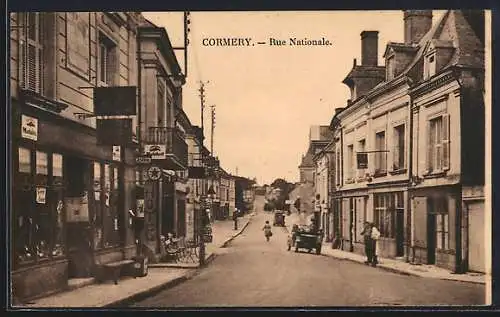 AK Cormery, Rue Nationale avec commerces et passants