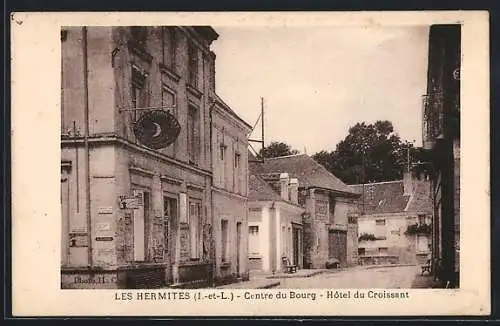 AK Les Hermites, Centre du Bourg, Hôtel du Croissant