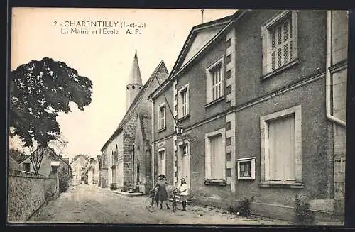 AK Charentilly, La Mairie et l`École