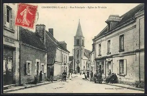 AK Chambourg, Rue Principale, Église du XVe siècle