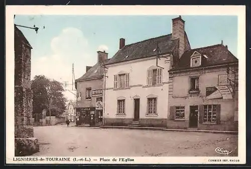 AK Lignières-de-Touraine, Place de l`Église