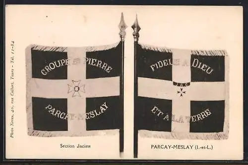 AK Parcay-Meslay, Drapeaux du Groupe St. Pierre et Section Jaciste