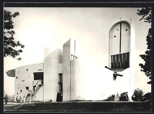 AK Ronchamp, Chapelle de Notre-Dame du Haut, Architecte Le Corbusier, Bauhaus