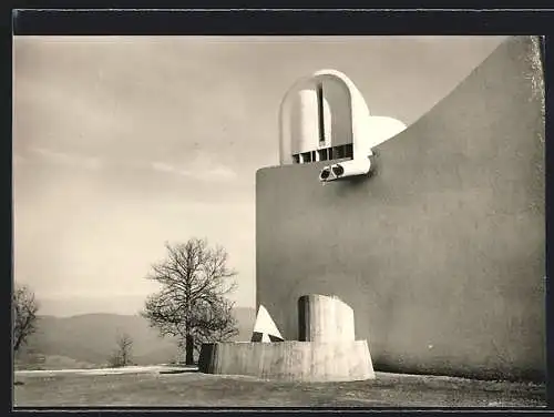 AK Ronchamp, Chapelle de Notre-Dame du Haut, Architecte Le Corbusier, Kirche des Bauhaus Architekten Le Corbusier