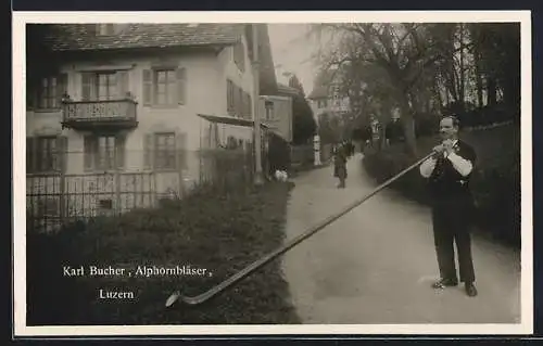 AK Luzern, Alphornbläser Karl Bucher