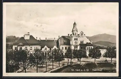 AK St. Veit a. d. Gl., Ansicht vom Bahnhof