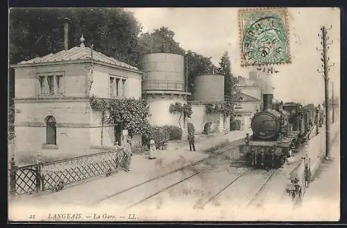 AK Langeais, Le Gare, Bahnhof