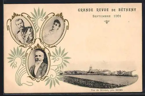 AK Betheny, Grand Revue 1901, Zar Nikolaus II. von Russland im Porträt