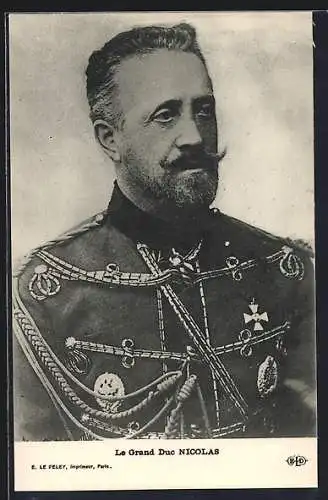 AK Le grand Duc Nicolas von Russland in Uniform mit Orden