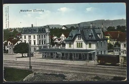 AK Wetzikon /Zürich, Partie am Bahnhof